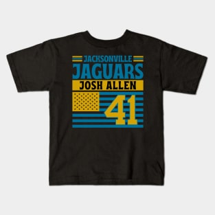 Jacksonville Jaguars Allen 41 American Flag Football Kids T-Shirt